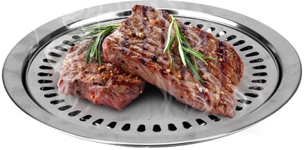 Hoomin Bbq Grill Pan Elektrische Kachel Bakplaat Non-stick Gasfornuis Plaat Rookloze Barbecue Grill Huishoudelijke Barbecue Gereedschap