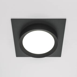 Hoop inbouwlamp, hoekig, zwart