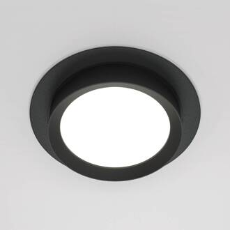 Hoop inbouwlamp, rond, zwart