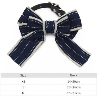 Hoopet Pet Hond Kat Ketting Verstelbare Voor Katten Kraag Honden Accessoires Hond Strikje Puppy Strikjes Hond Huisdier levert donker blauw S