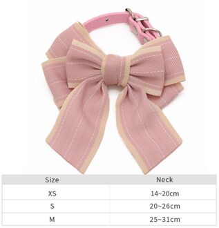 Hoopet Pet Hond Kat Ketting Verstelbare Voor Katten Kraag Honden Accessoires Hond Strikje Puppy Strikjes Hond Huisdier levert roze M