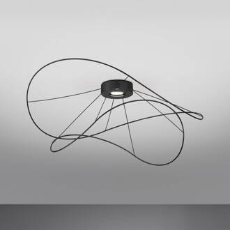 Hoops 2 LED plafondlamp, zwart