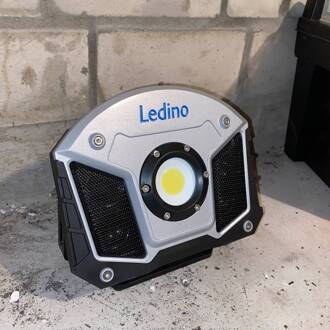 Hoorn LED oplaadbare schijnwerper met Bluetooth functie zilver, zwart