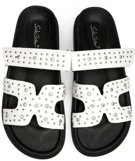 Hope Stud Footbed Sandalen Wit - EU 38 / UK 5