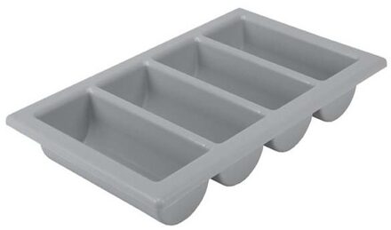 Horeca bestekbak/bestekhouder - 53 x 32 x 10 cm - 4 vakken - opberg accessoires - BBQ/Feestje