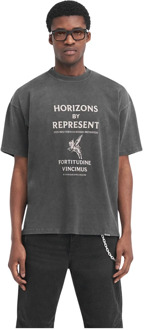 Horizons Grafisch T-shirt Represent , Gray , Heren - Xl,L,M,S,Xs
