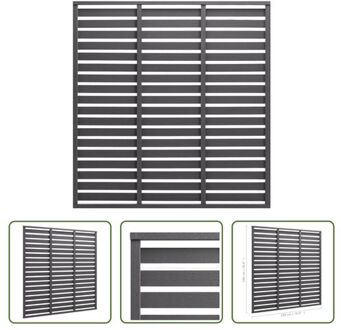 Horizontaal Schuttingpaneel - Hout-kunststof-composiet - Grijs - 180 x 180 cm - Weerbestendig