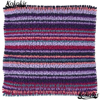 Horizontale streep Sierkussen diy tapijt handwerken klink Haak kruissteek stof Borduren Haken Tapijt Garen Kussensloop