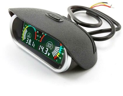 Horizontale Truck Hoge Nauwkeurigheid 2 In 1 Temp Sensor Auto Motorfiets Universele Water Temperatuurmeter 12V 24V Duurzaam lcd Voltmeter 10mm