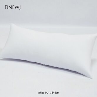 Horloge Armband Kussen Voor Case Box Zachte Fluwelen Pu Lederen Enkelband Bangle Display Stand Houder Kussen Fotografie Prop wit PU L