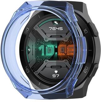 Horloge Case Voor Huawei Horloge Gt 2e 50Mm Case Zachte Siliconen Tpu Beschermende Horloge Cover Protector Sleeve Frame Voor huawei GT2e Case Blauw