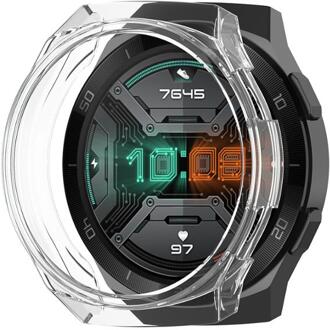 Horloge Case Voor Huawei Horloge Gt 2e 50Mm Case Zachte Siliconen Tpu Beschermende Horloge Cover Protector Sleeve Frame Voor huawei GT2e Case wit
