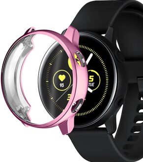 Horloge Case Voor Samsung Galaxy Horloge Actieve 1 Cover Siliconen Screen Protection Case Volledige Dekking Smart Horloge Bumper Accessoires Rood