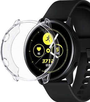 Horloge Case Voor Samsung Galaxy Horloge Actieve 1 Cover Siliconen Screen Protection Case Volledige Dekking Smart Horloge Bumper Accessoires transparant