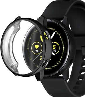Horloge Case Voor Samsung Galaxy Horloge Actieve 1 Cover Siliconen Screen Protection Case Volledige Dekking Smart Horloge Bumper Accessoires zwart