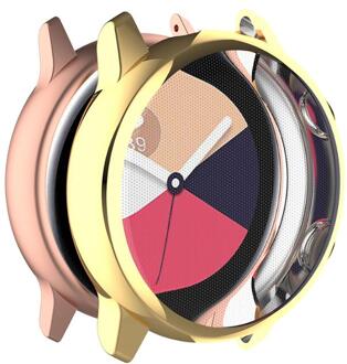 Horloge Case Voor Samsung Galaxy Horloge Actieve/R500 Case Cover Plating Kleurrijke Transparante Tpu Zacht Plastic Beschermhoes Cover Electroplating goud