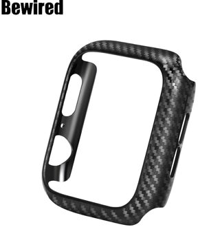 Horloge Cover Case Voor Apple Horloge Se 6/5/4/3/2/1 38Mm 42Mm carbon Fiber Patroon Pc Case Voor Iwatch Serie 40Mm 44Mm Horloge Case Series 123 38MM