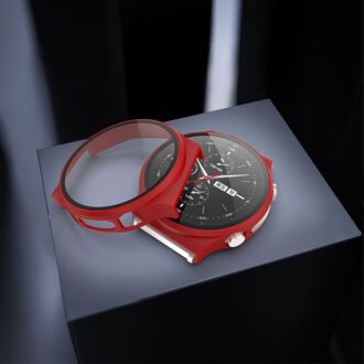 Horloge Cover Case Voor Huawei GT2 Pro Ecg Pc Bumper Met Gehard Glas Screen Protector Voor Gt 2 Pro Ecg accessoires rood