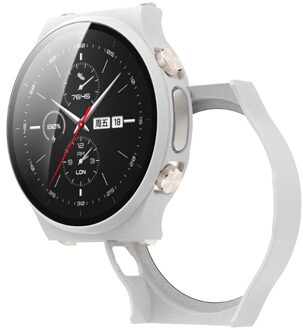 Horloge Cover Case Voor Huawei GT2 Pro Ecg Pc Bumper Met Gehard Glas Screen Protector Voor Gt 2 Pro Ecg accessoires wit