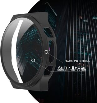 Horloge Cover Case Voor Huawei GT2 Pro Ecg Pc Bumper Met Gehard Glas Screen Protector Voor Gt 2 Pro Ecg accessoires zwart