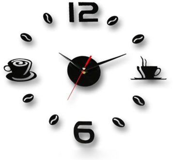 Horloge Digitale Klok Verkoop Tijd Beperkte Klokken Creatieve Echte Quartz Wandklokken Koffie Diy Mode Moderne Leven Grote Decoratieve zwart