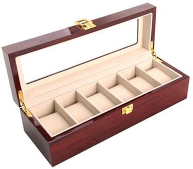 Horloge Doos Luxe Horloge Doos Stand Horloge Doos Mannelijke Sieraden Opbergdoos 6 Grid Horloge Opbergdoos