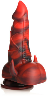 Horny Devil - Demon Silicone Dildo - Rood - Horny Devil - Demon Silicone Dildo - Rood