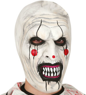 Horror clown masker - latex - volwassenen -?clownsmasker - verkleed accessoires - Halloween Wit