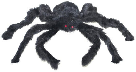 Horror decoratie nep spin zwart 28 cm - Feestdecoratievoorwerp