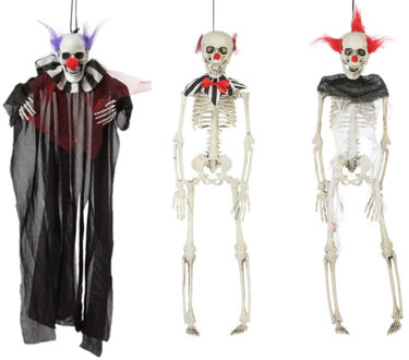 Horror decoratie pakket hangende griezelige horrorclown poppen