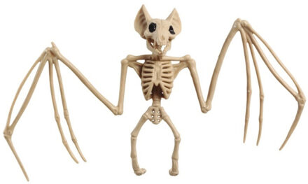 Horror decoratie skelet vleermuis - 30 x 16 cm - Halloween decoratie dieren - Vleermuizen geraamte