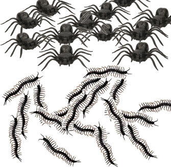 Horror enge beestjes decoratie dieren set 24-delig