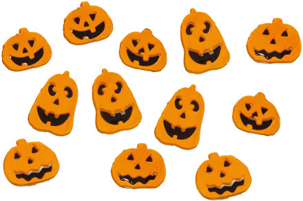 Horror gel raamstickers pompoenen - 3x - 25 x 25 cm - oranje - Halloween thema decoratie/versiering