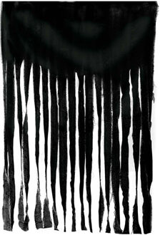 Horror/halloween deco wand/muur/plafond gordijn stof - zwart - 100 x 200 cm - griezel uitstraling