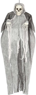 Horror/halloween decoratie skelet/geraamte pop - hangend - 80 cm Wit