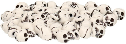 Horror/Halloween doodshoofd/schedel - 50x - 2,5 x 1,4 cm - decoratie