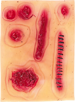 Horror/Halloween verkleed accessoires bloed/vlees - nep wonden - opplakken - littekens