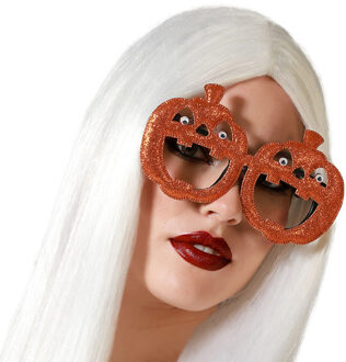 Horror/Halloween verkleed accessoires bril met pompoenen glazen Oranje