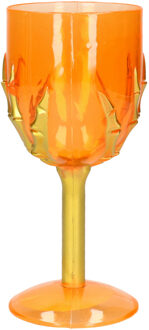 Horror kelk wijnglas/drinkbeker oranje 18 cm