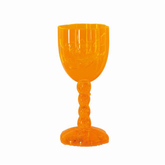 Horror kelk wijnglas/drinkbeker oranje pompoen - Feestbekertjes