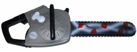 Horror kettingzaag met bloed - halloween verkleed accessoires - plastic - 45 cm Multi