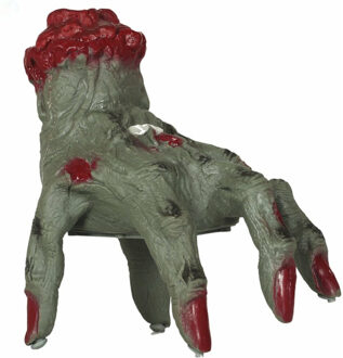 Horror levende zombie hand - met beweging en geluid - 20 cm - Halloween decoraties