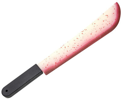 Horror machete/slagersmes - glow in the dark - met nep bloed - 54 cm