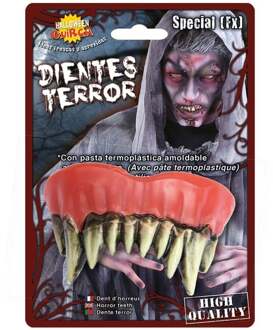 Horror monster gebit/neptanden - Halloween verkleed tandjes - volwassenen - weerwolf