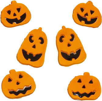 Horror raamstickers pompoenen 25 x 25 cm - Halloween feest decoratie - Feeststickers Oranje