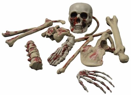 Horror skelet botten met bloed - 200 cm - Halloween geraamte decoratie