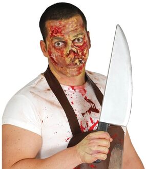 Horror slagersmes/vleesmes Halloween verkleed accessoire 43 cm