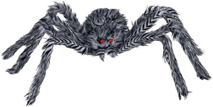 Horror spin groot - Halloween decoratie/versiering - grijs - 60 cm