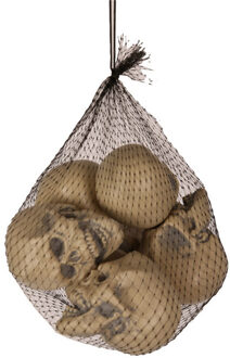 Horror thema decoratie schedels/doodskoppen - 6x Stuks - 8 cm - Halloween versiering Multi