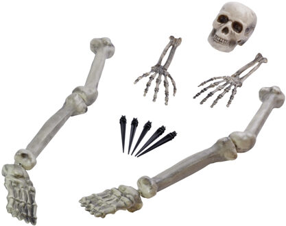 Horror thema kerkhof decoratie skelet/botten set - Feestdecoratievoorwerp